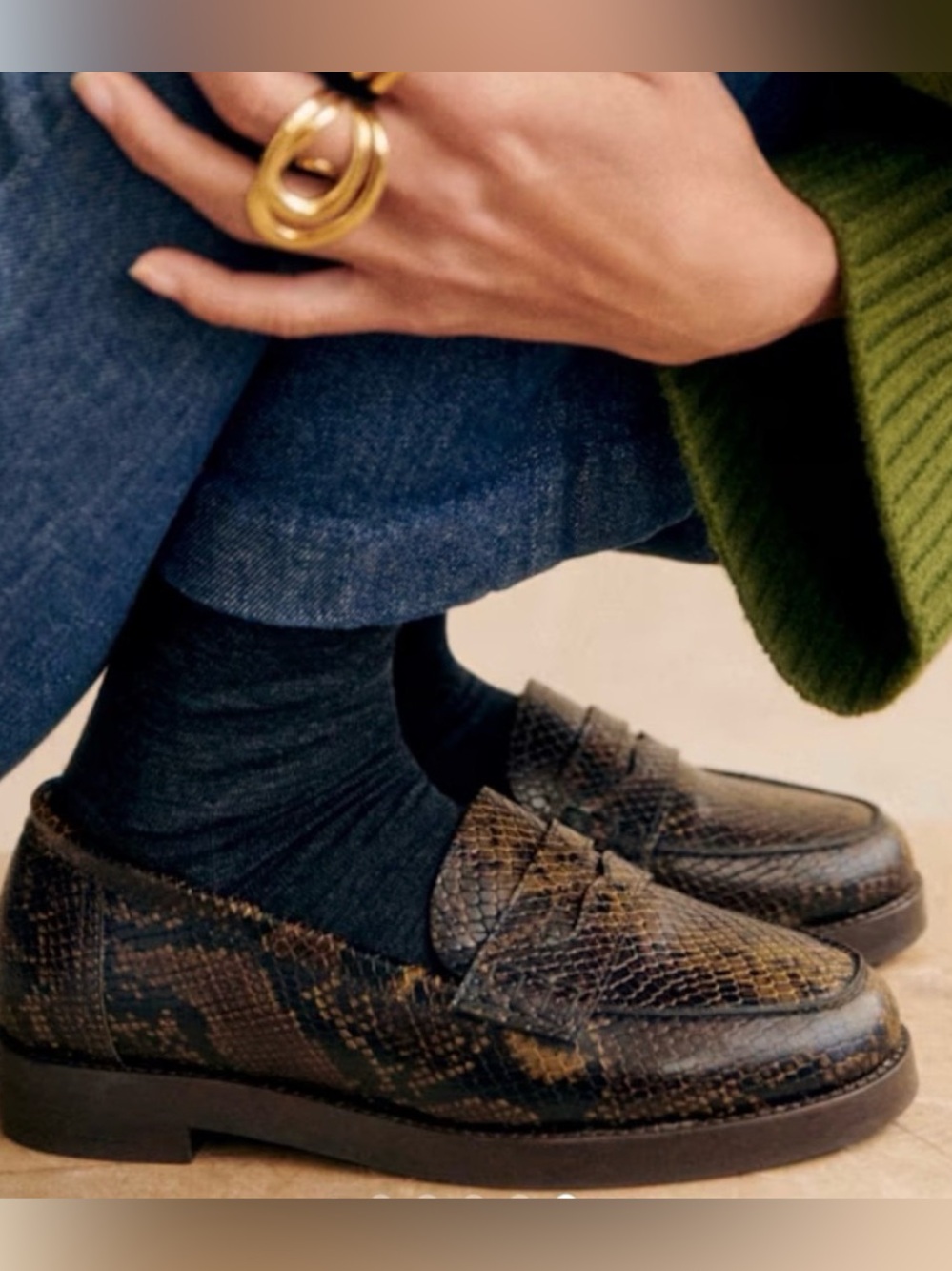 Sezane loafers — Brown Python Print 
Size 38 - Picture 4 of 9